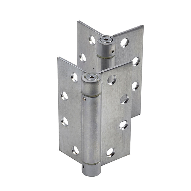 Dorex 3310 Template Spring Hinges – 4 1/2” X 4” – Satin Chrome (Set of 2)