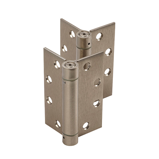 Dorex 3310 Template Spring Hinges – 4 1/2” X 4” – Satin Nickel (Set of 2)