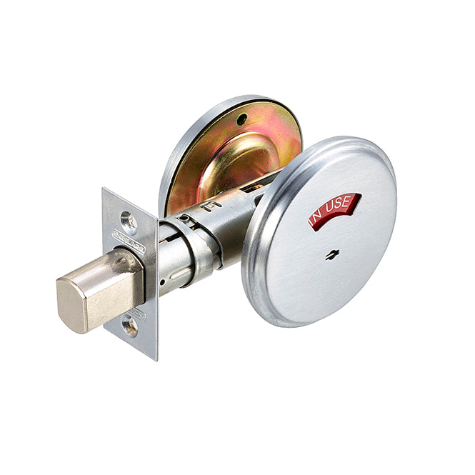 Schlage B571 626 Medium-Duty Deadbolt With Occupancy Indicator – Satin Chrome