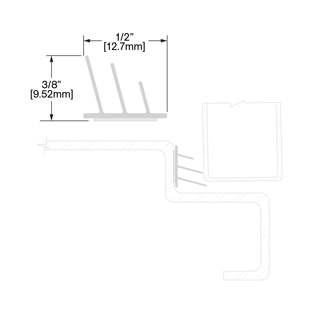 KN Crowder weather-strips W63 (100')
