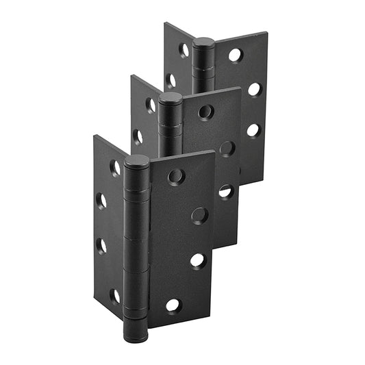 Dorex BB1079 Ball Bearing Hinges – 4 1/2” X 4” – Matte Black (Set of 3)