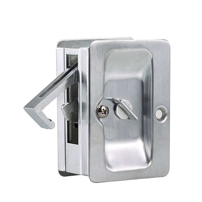 Pocket Door Lock – Privacy Function – Satin Chrome