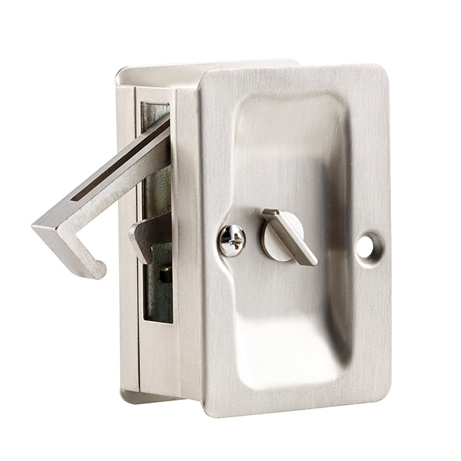 Pocket Door Lock – Privacy Function – Satin Nickel