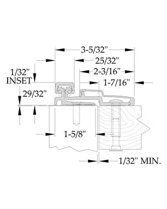 ABH A210HD Aluminum Continuous Geared Hinge – 83” – Full Surface Swing Clear – DARK BRONZE