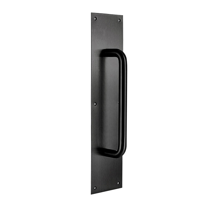 14R09 9” C19 Pull Handle With Backing Plate – Matte Black