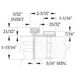 ABH A540HD Aluminum Continuous Geared Hinge – 83” – Half Surface – DARK BRONZE