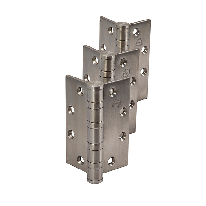 Dorex BB1168 NRP Heavy Duty Non-Removable Pin Hinges – 4 1/2” X 4” – Stainless Steel (Set of 3)