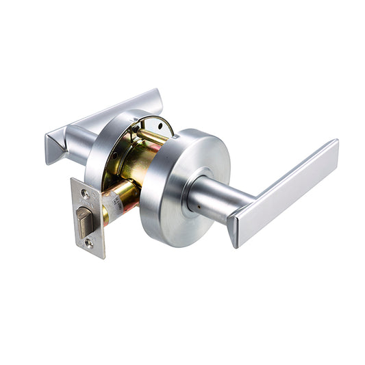 Dorex T2F10 C26D Flat Medium-Duty Passage Lever – Satin Chrome