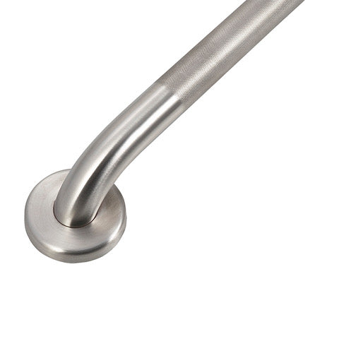 12” Straight Grab Bar – Knurled – Concealed Flange – Stainless Steel