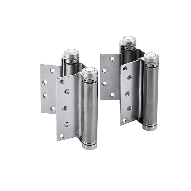 Bommer 3029 6 x 45 652 Template Mortised Double Acting Spring Hinges – Satin Chrome (Set of 2)