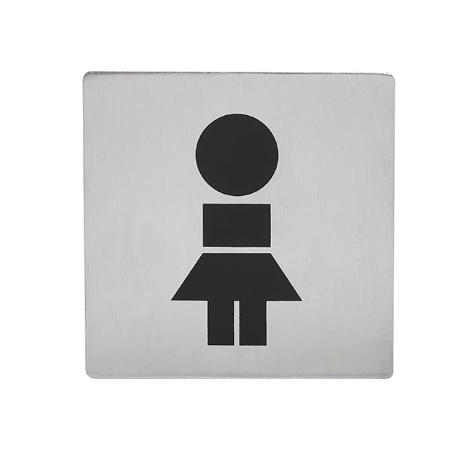 Female Children’s Picto Sign – Stainless Steel