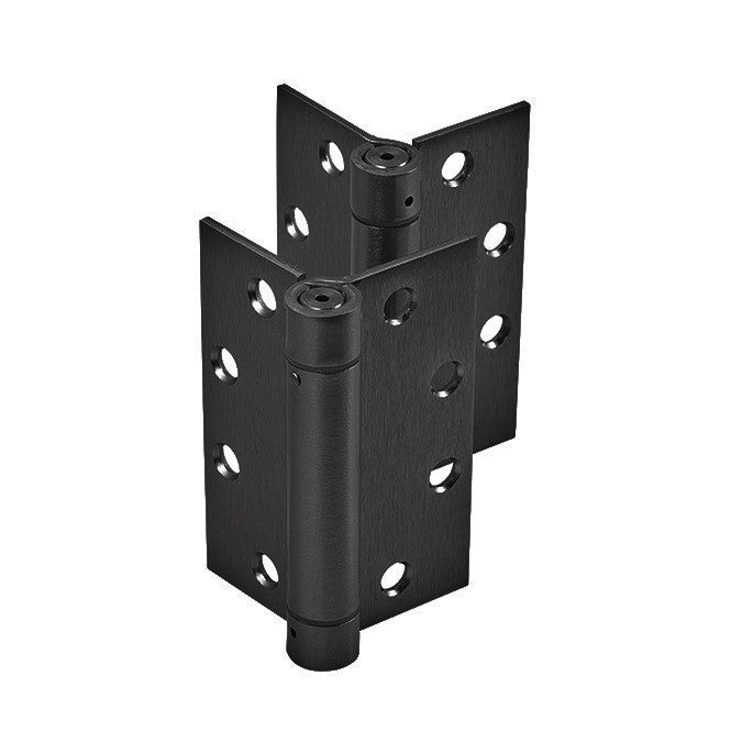 Dorex 3310 Template Spring Hinges – 4 1/2” X 4” – Matte Black (Set of 2)