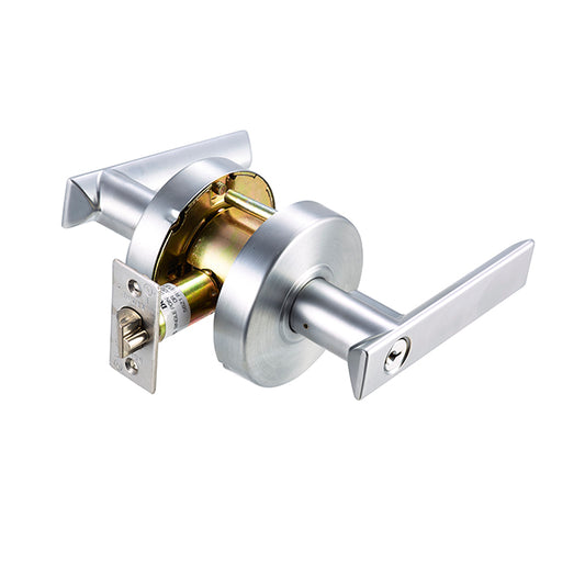 Dorex T2F80 C26D Flat Medium-Duty Storeroom Lever – Satin Chrome