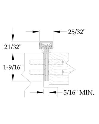 ABH A110HD Aluminum Continuous Geared Hinge – 83” – Full Mortise – CLEAR ALUMINUM