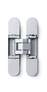 Sugatsune HES3D-90 DC Light-Duty Concealed Hinges – Dull Chrome (Set of 2)