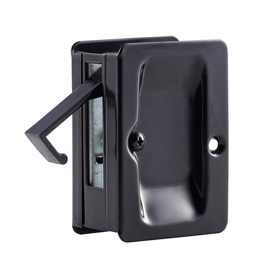 Pocket Door Lock – Passage Function – Matte Black