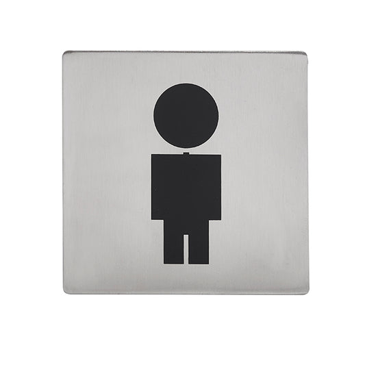 Male Children’s Picto Sign – Stainless Steel