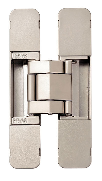 Sugatsune HES3D-E190-UL DN Heavy-Duty Concealed Hinges – Dull Nickel (Set of 2)