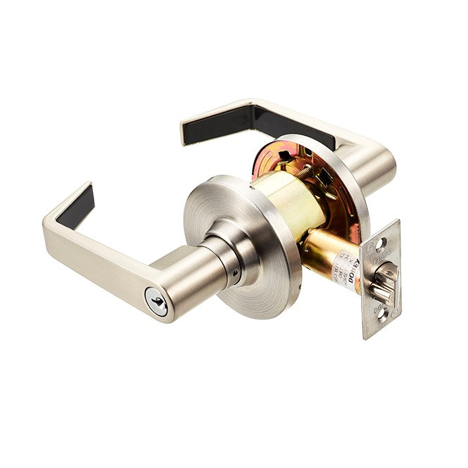 Dorex EM82 Medium-Duty Double Storeroom Institution Lever – Satin Nickel