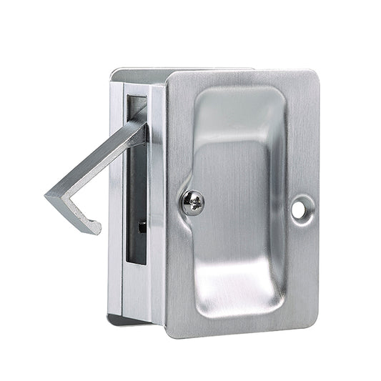 Pocket Door Lock – Passage Function – Satin Chrome