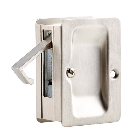 Pocket Door Lock – Passage Function – Satin Nickel