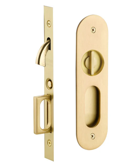 Emtek Narrow Oval Pocket Door Mortise Locks